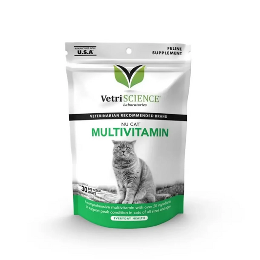 VetriScience-Nu Cat 貓用复合維生素咀嚼肉粒 30粒(新舊包裝隨機發貨)