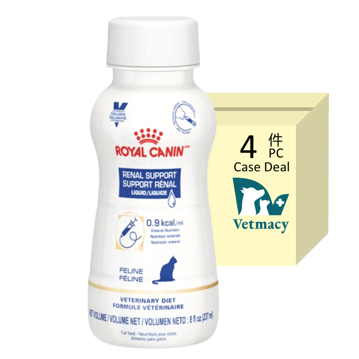 Royal Canin-法國皇家 成貓腎臟處方營養液 237ml 4枝