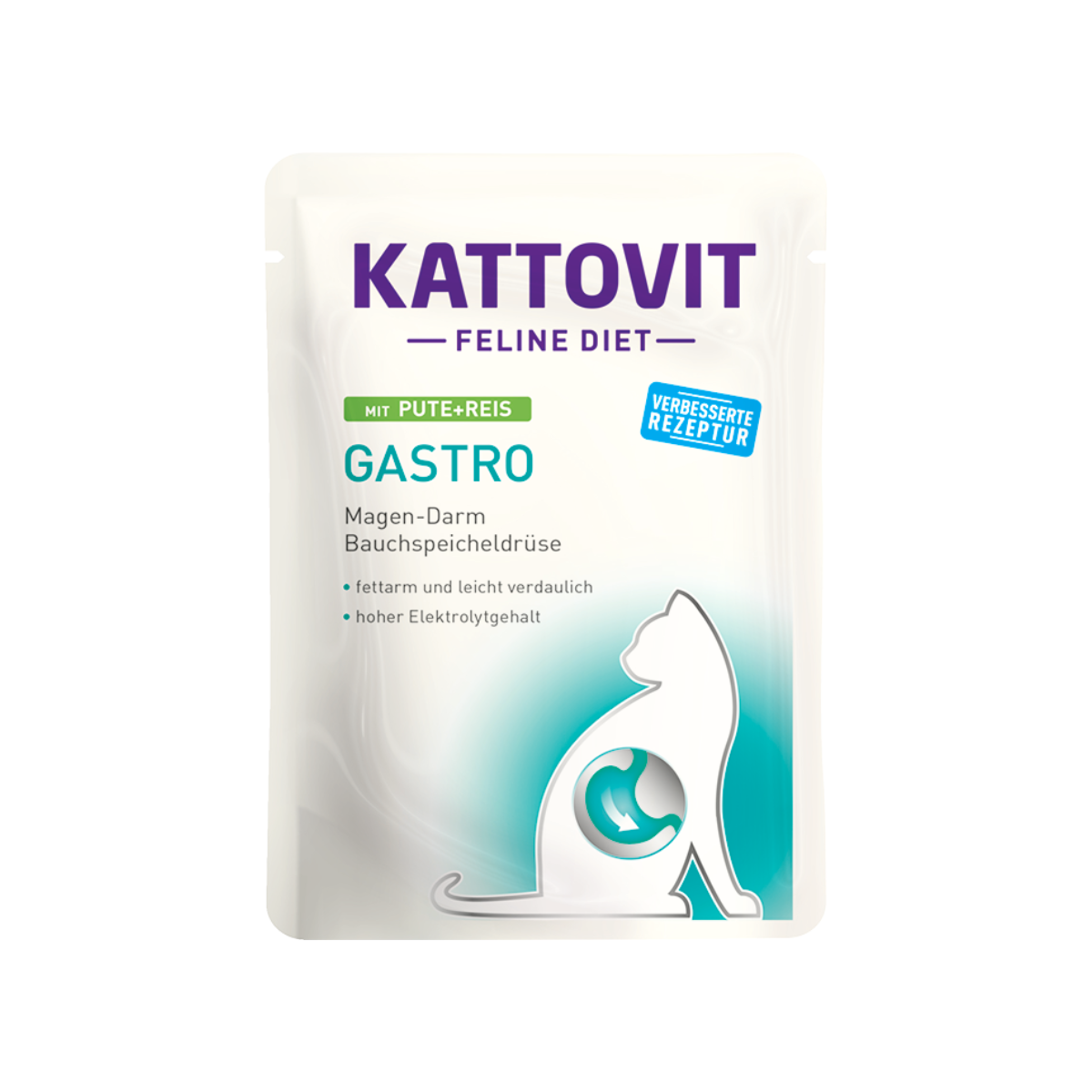 Kattovit-康特維 貓用腸胃保健袋裝濕糧【火雞+飯】85g