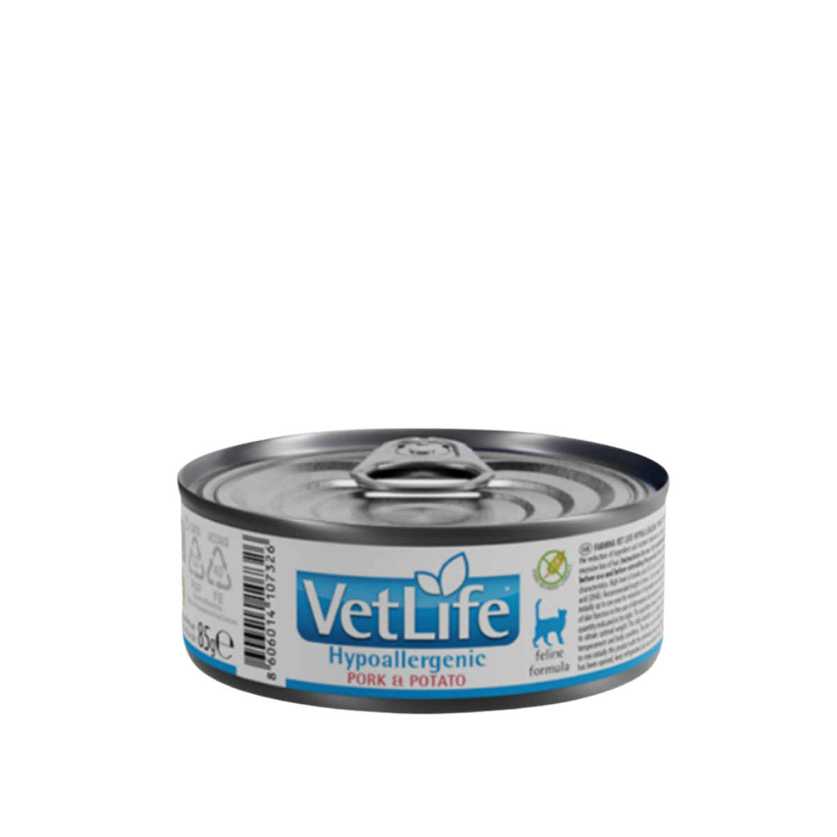 Vet Life-貓用低過敏性處方罐頭濕糧(豬肉及馬鈴薯)