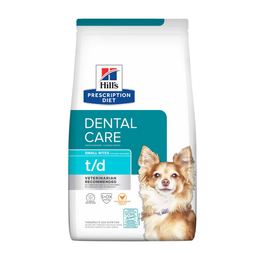 Hill's - 犬用 t/d 口腔保健配方獸醫處方乾糧 【細粒裝】5lbs