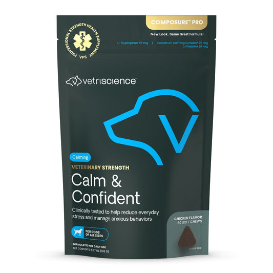 VetriScience Composure PRO Calm & Confident for Dogs 60 chews - 新包裝無框原圖