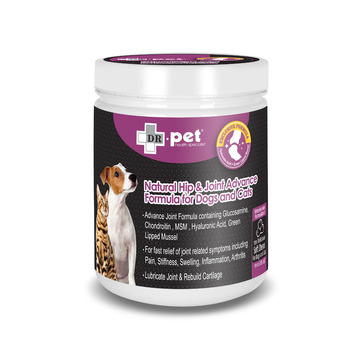 DR. PET-貓狗用維骨素強化關節天然肉粒120粒