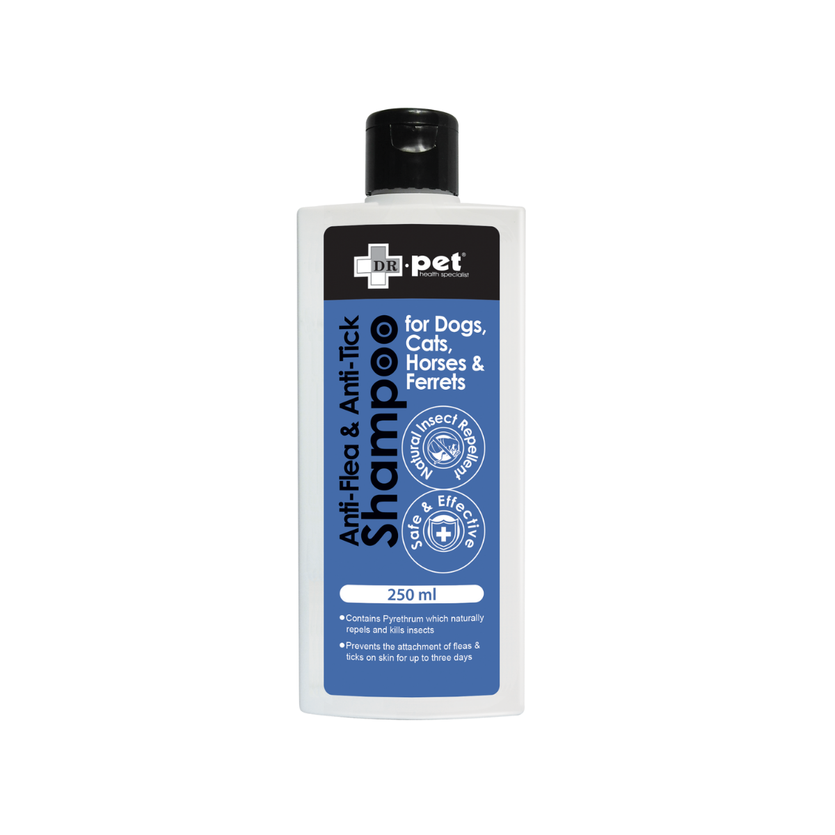 DR. PET-貓狗用醫立得潔毛液 抗跳蚤及牛蜱配方250ml