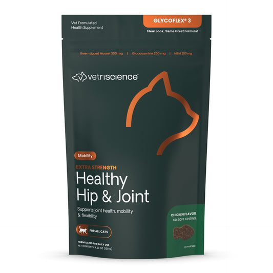 VetriScience-GlycoFlex 3 貓用關節保健咀嚼肉粒 60粒 - 新包裝無框原圖