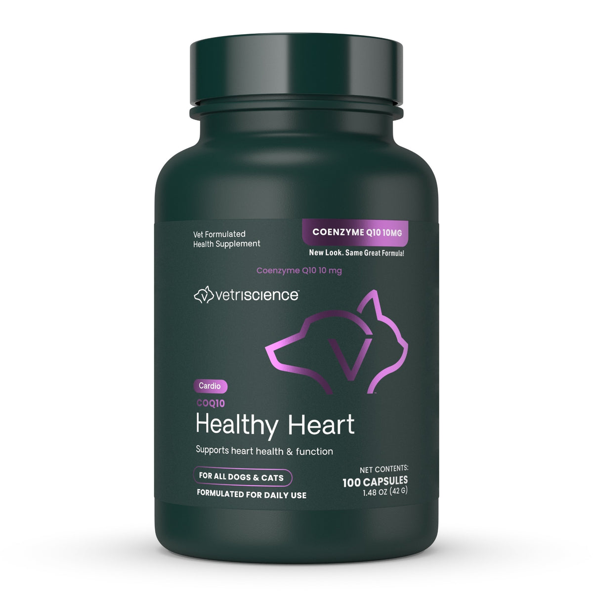 VetriScience-Co Enzyme Q10 貓狗用護心輔酶素 10mg 100粒 - 新包裝無框原圖