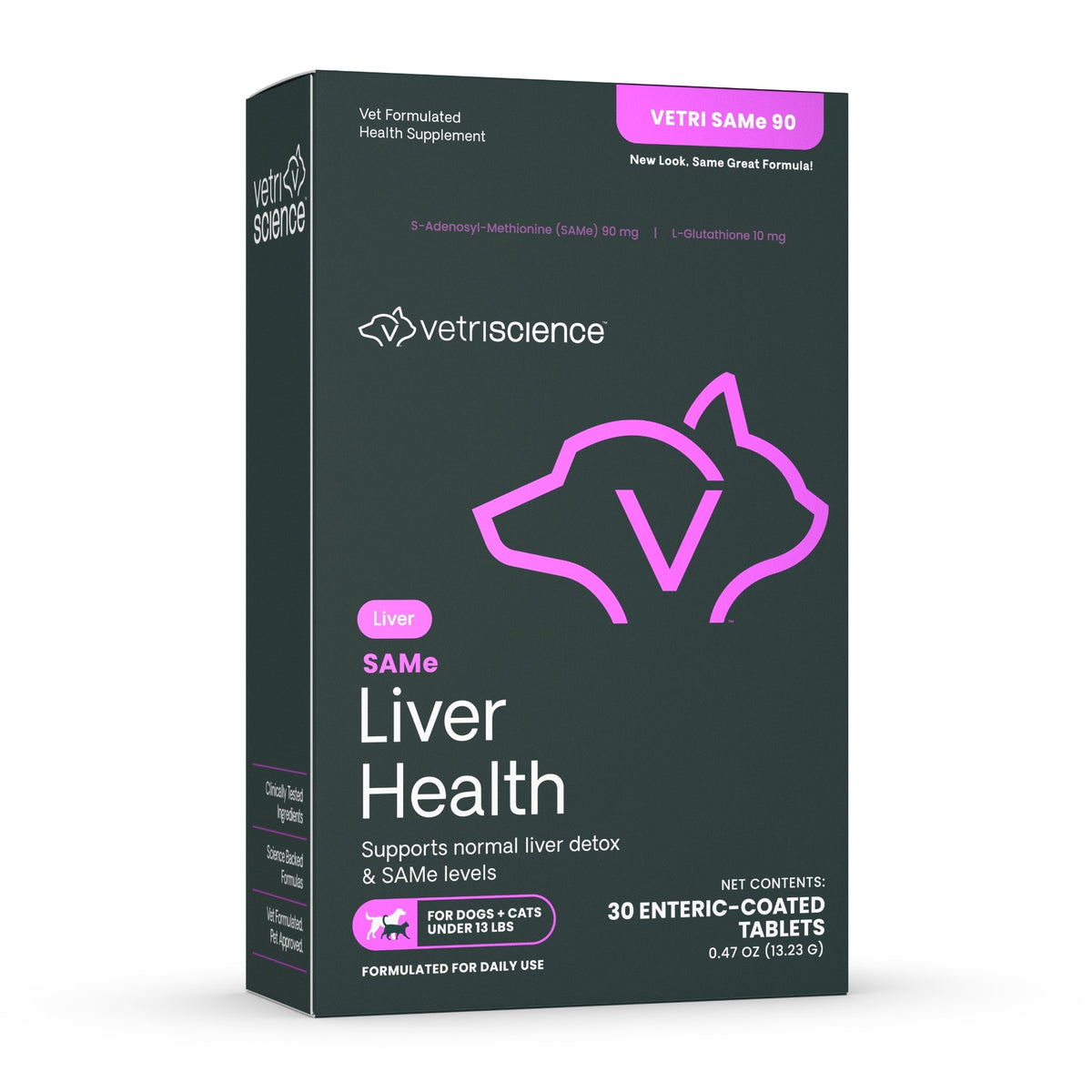VetriScience-Vetri SAMe 90 貓狗用肝臟保健 30粒 - 新包裝無框原圖