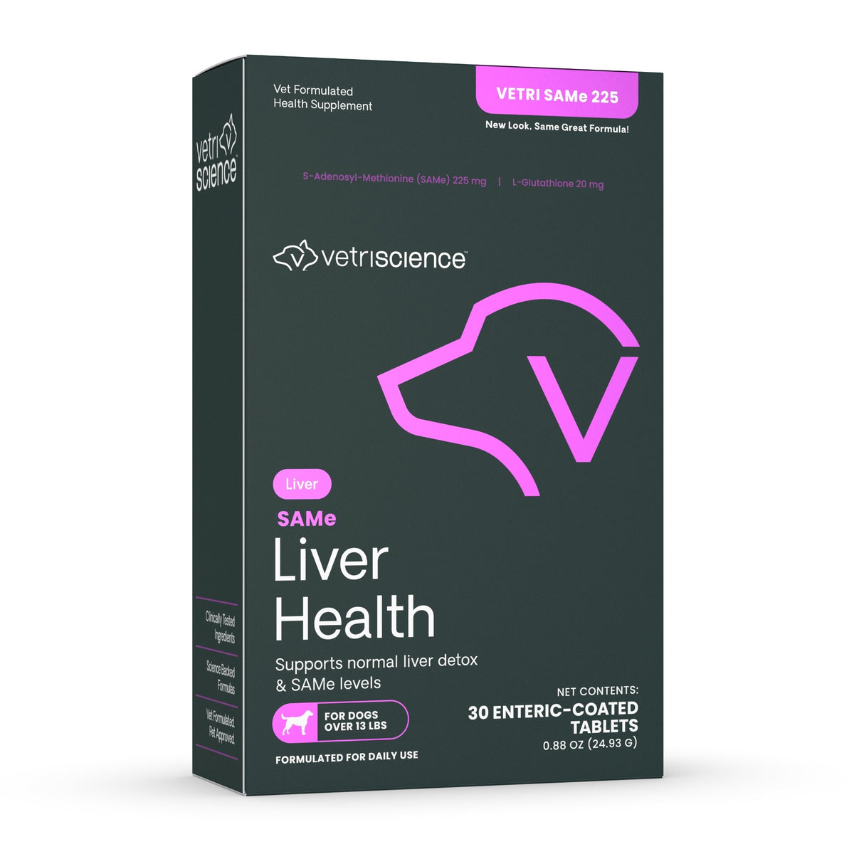 VetriScience-VETRI SAME 225 狗用肝臟補充劑 30粒 - 新包裝無框原圖