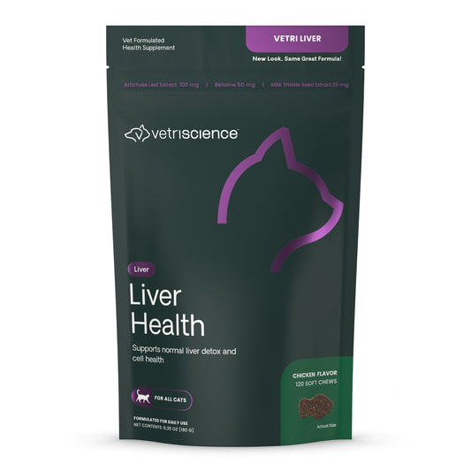 VetriScience-Vetri-Liver 貓用肝臟保健咀嚼片 120粒 - 新包裝無框原圖
