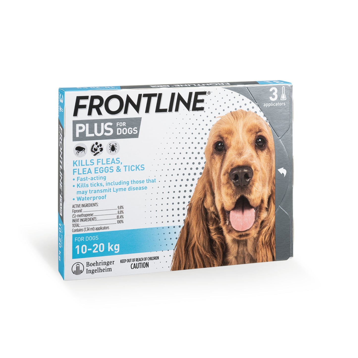 Frontline-Frontline Plus犬用防蝨防牛蜱滴劑 (10-20kg) (Blue)3滴瓶