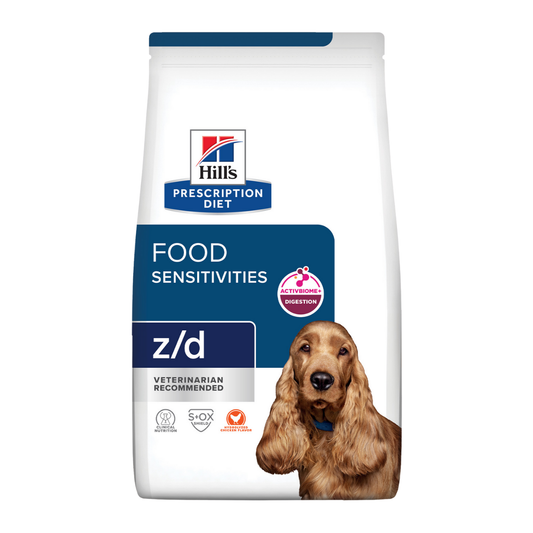 Hill's - 犬用 z/d 皮膚/食物敏感 低過敏原配方獸醫處方乾糧(新舊包裝隨機發貨)