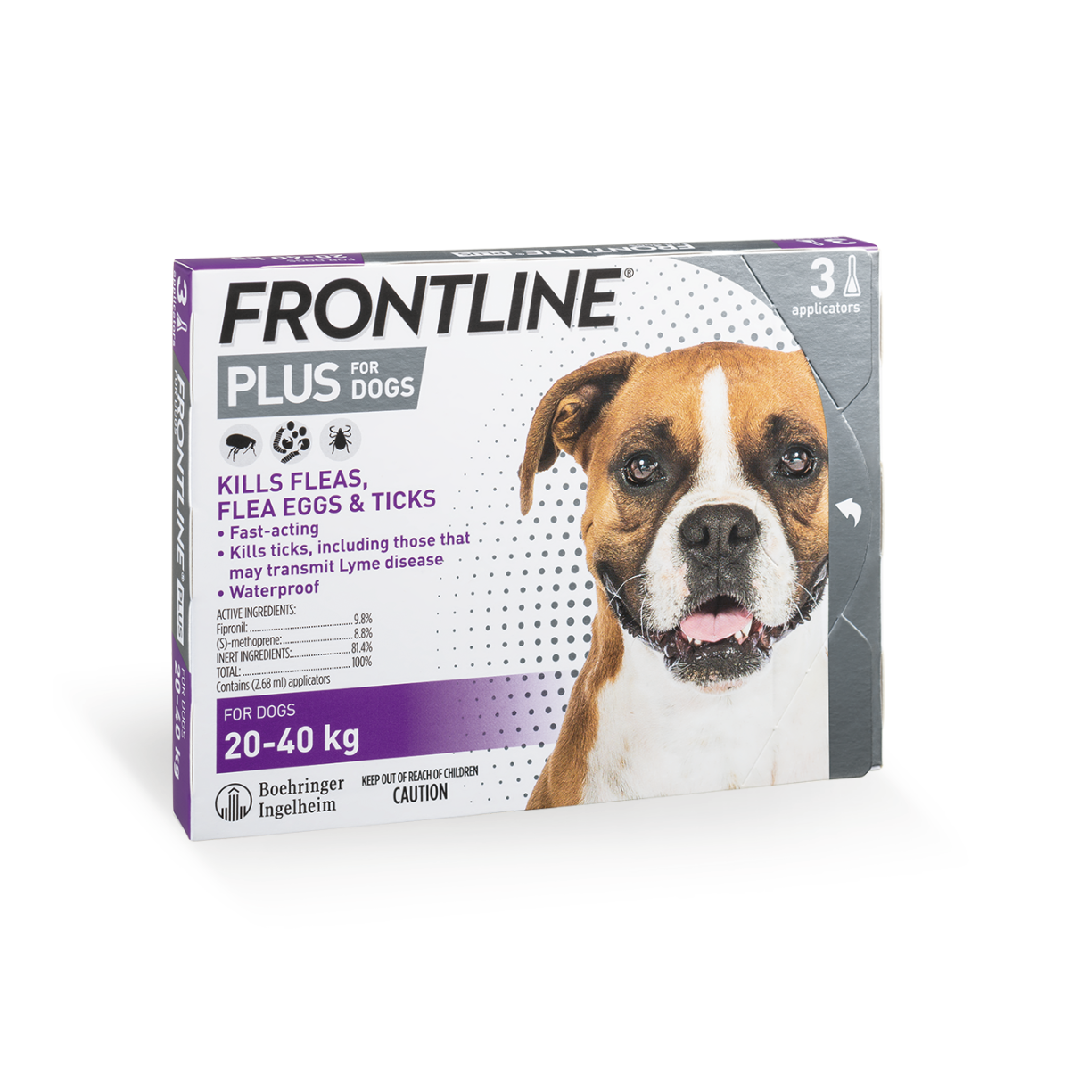 Frontline-Frontline Plus犬用防蝨防牛蜱滴劑 (20-40kg) (Purple)3滴瓶