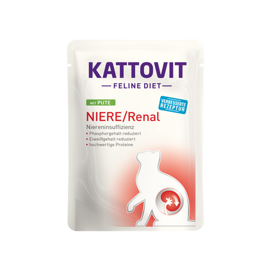 Kattovit-康特維 貓用腎臟保健袋裝濕糧【火雞味】85g