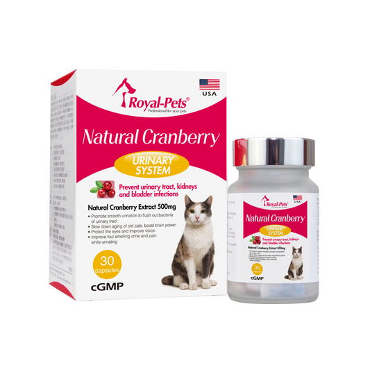 Royal-Pets-貓用天然小紅莓(泌尿系統保健品) 30粒膠囊